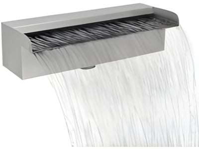 45cm stainless steel garden waterfall blade with 3cm lip sheeting water