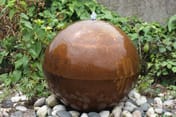 Corten Steel Sphere Large Water Feature