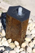 Drilled Basalt Column Water Feature 60cm