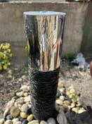 Slate and Stainless Steel Garden Water Feature