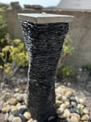 Twisted Natural Slate Column Water Feature