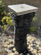 Twisted Slate Column Water Feature 90cm