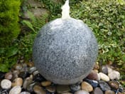 Grey Flame Granite Sphere Water Feature Original Photo