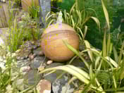 Large Rainbow Sandstone Sphere Water Feature