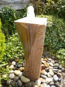 Large Twisting Column Rainbow Stone Water Feature Original