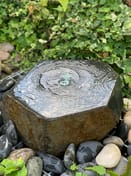 Hexagonal Basalt Garden Fountain