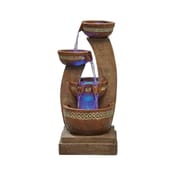 Siesta Columns Water Feature with LEDs - Front View