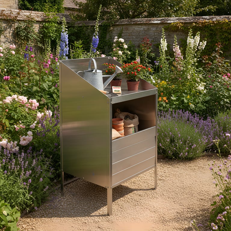 Elite Potting Bench with compost lip edge for greenhouse use