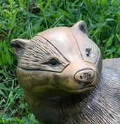 Badger Garden Statue in Bronze