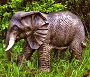 Standing Elephant Garden Ornament in Bronze - Original Photo