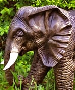 Standing Elephant Garden Statue in Bronze