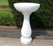 Ripple Bird Bath in White - original product photo