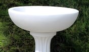 Ripple Stone Bird Bath in White