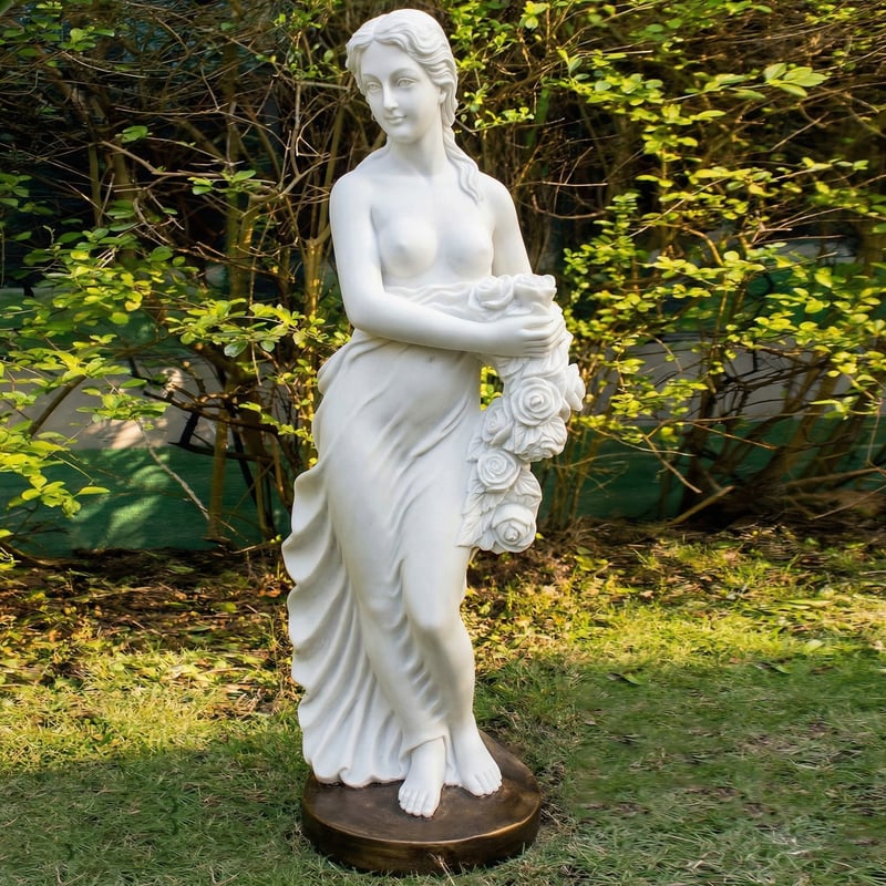 Iris mythological garden statue UK Greek messenger goddess of the rainbow in classical pose