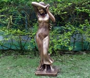 Large Vergogna Phryne Garden Statue in Bronze Original