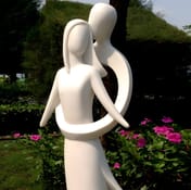 Infinite Love Garden Statue in White