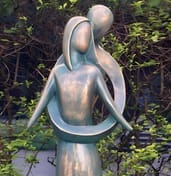 Infinite Love Garden Ornament Verdigris