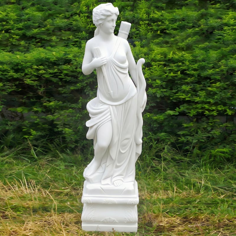 Diana the Hunter large garden statue in classical pose with bow drawn