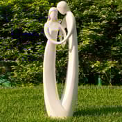 Endless Love Garden Statue in garden setting with manicured lawn