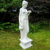 Extra Large Hebe Goddess Garden Statue in Garden Setting