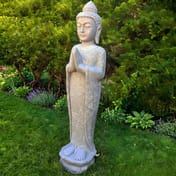 Champa Princess Garden Ornament in a lush garden setting