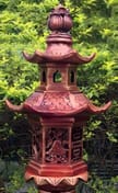 Oriental Garden Lantern in Red