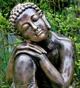 Sleeping Deity Garden Statue in Bronze