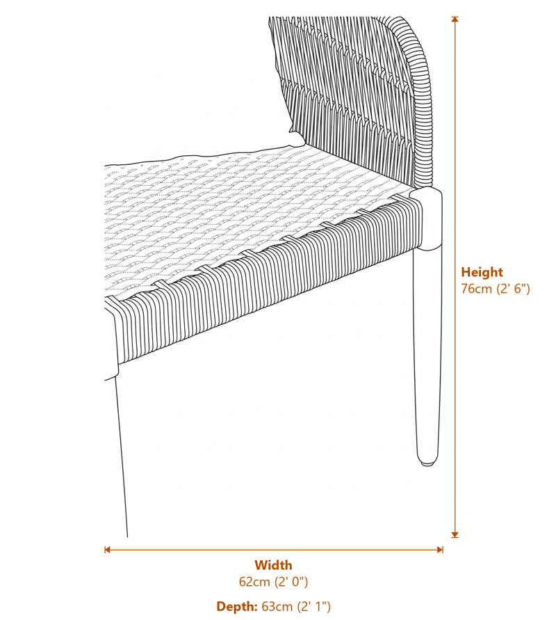 Armchairs Dimensions Diagram
