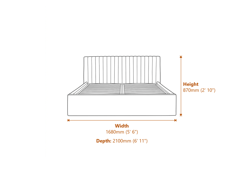 Beds & Bed Frames Dimensions Diagram