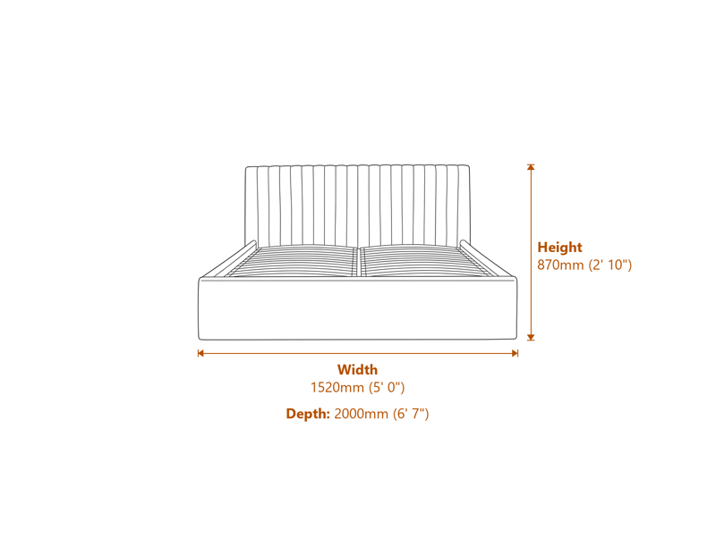 Beds & Bed Frames Dimensions Diagram