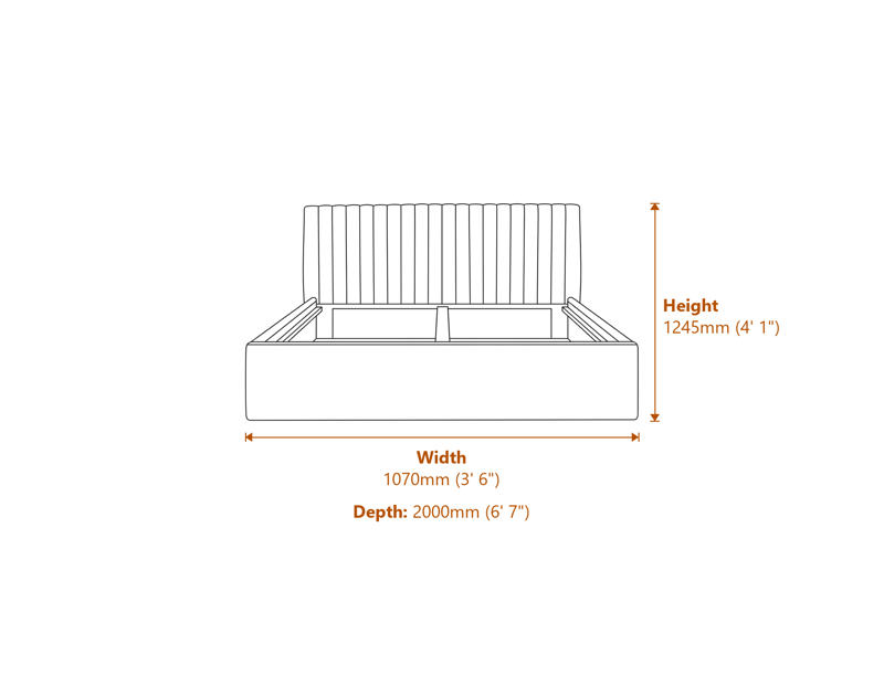 Beds & Bed Frames Dimensions Diagram