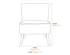 Stockholm Terracotta Fabric Chair Dimensions Diagram