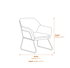 Xander Pink Velvet Modern Accent Chair witg Gold Frame Dimensions Diagram
