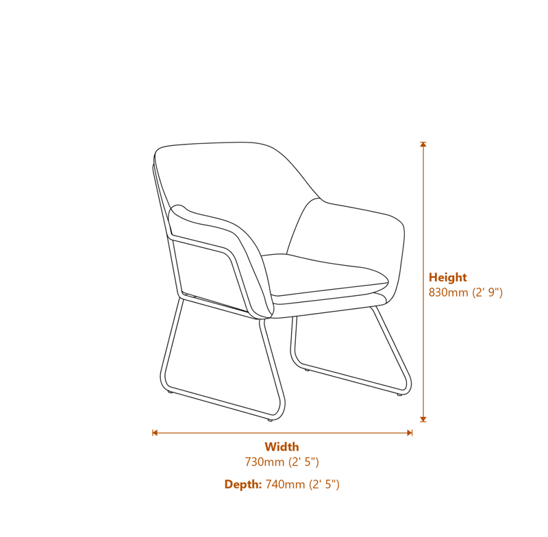 Accent Chairs Dimensions Diagram