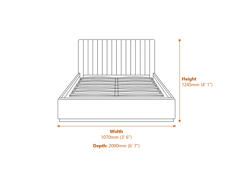 Beds & Bed Frames Dimensions Diagram