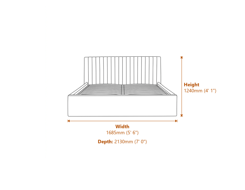 Beds & Bed Frames Dimensions Diagram