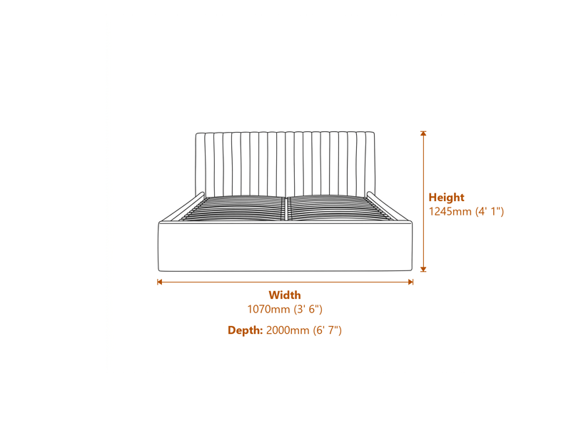 Beds & Bed Frames Dimensions Diagram
