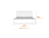 Berlin Milk Tall Ottoman Double Bed Dimensions Diagram