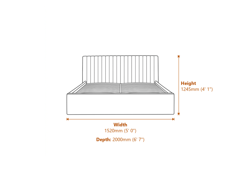 Beds & Bed Frames Dimensions Diagram