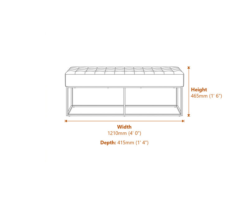 Benches Dimensions Diagram