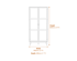 Bordeaux Blue Chest of Drawers Dimensions Diagram