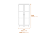 Bordeaux Blue Bedside Dimensions Diagram