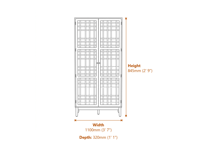 Dresing Tables Dimensions Diagram