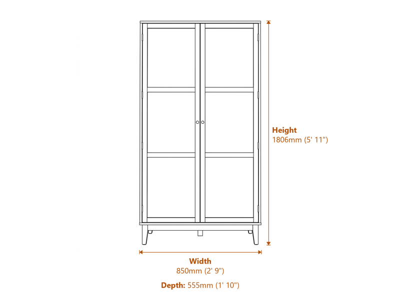 Wardrobes Dimensions Diagram