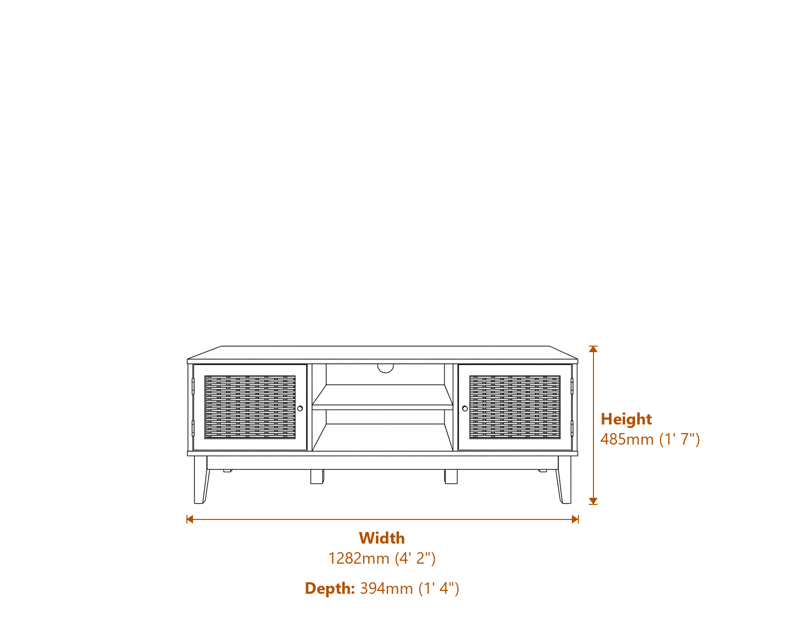 TV Units Dimensions Diagram