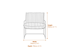 Brook Chalk Stripe Chair Dimensions Diagram