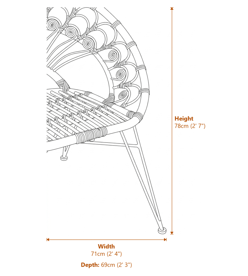 Armchairs Dimensions Diagram