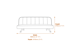 Burlington Sofa Bed Ivory Boucle Matte Black Dimensions Diagram