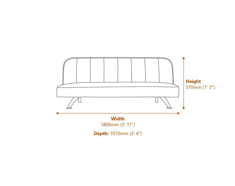 Sofa Beds Dimensions Diagram