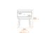 Callie Smoked Bedside Cabinet Dimensions Diagram